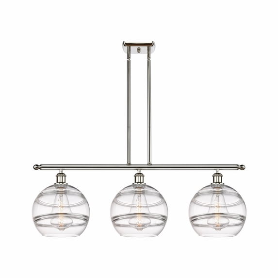 Innovations Lighting - Rochester - 3 Light Stem Hung Island In Industrial