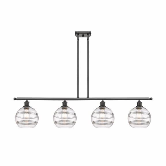 Innovations Lighting - Rochester - 4 Light Stem Hung Island In Industrial