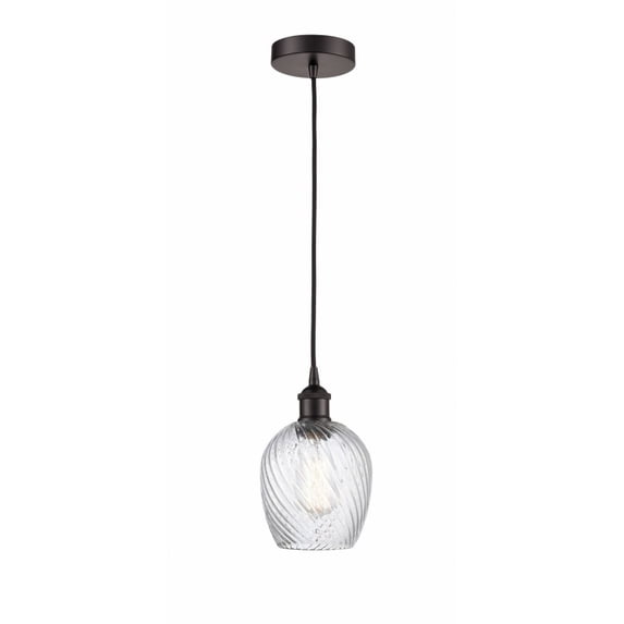 616-1P-OB-G292 Innovations Lighting Salina - 1 Light Cord Hung Mini Pendant In Industrial Style-9.75 Inches Tall and 5 Inches Wide-Oil Rubbed Bronze