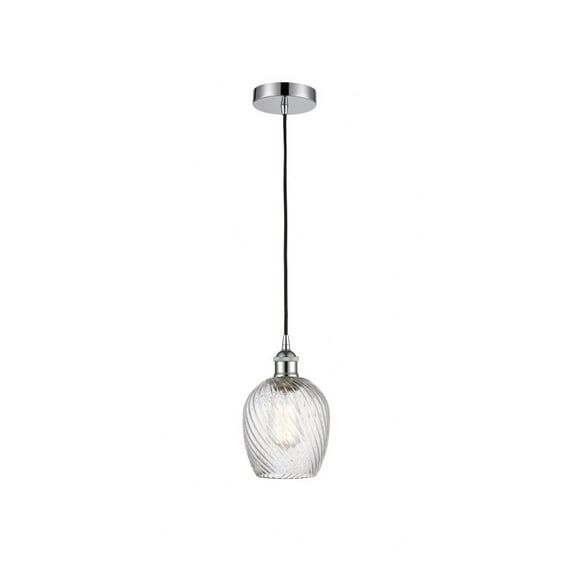 616-1P-PC-G292 Innovations Lighting Salina - 1 Light Cord Hung Mini Pendant In Industrial Style-9.75 Inches Tall and 5 Inches Wide-Polished Chrome