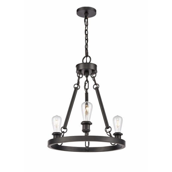Innovations Lighting - Saloon - 3 Light Chandelier In Industrial Style-22.25