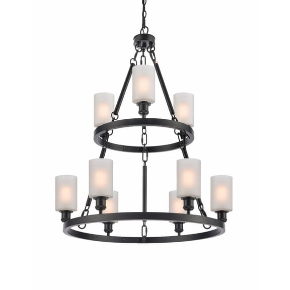 Innovations Lighting - Saloon - 9 Light Chandelier In Industrial Style-39 Inches