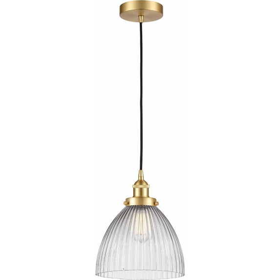 616-1PH-SG-G222 Innovations Lighting Seneca Falls - 1 Light Mini Pendant In Traditional Style-12 Inches Tall and 9.5 Inches Wide-Satin Gold