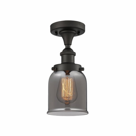 Innovations Lighting - Small Bell-1 Light Semi-Flush Mount in Industrial Style-5