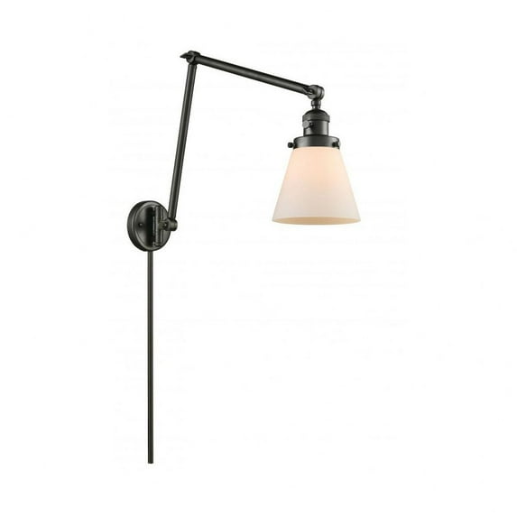 238-OB-G61 Innovations Lighting Small Bell-One Light Adjustable Double Swing Arm Portable Wall Sconce-8 Inches Wide by 30 Inches High