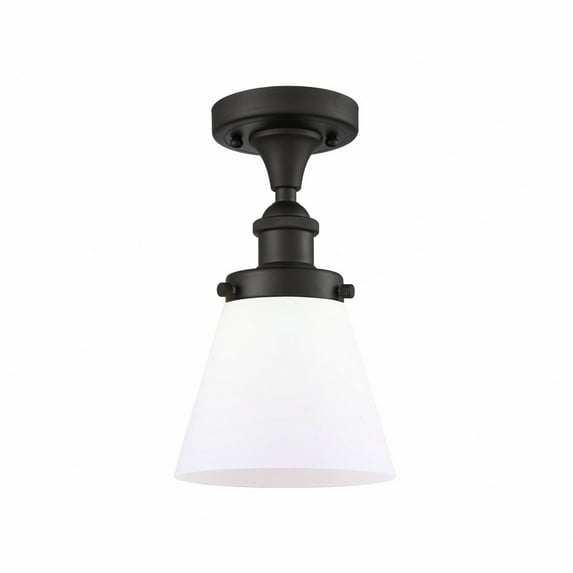 Innovations Lighting - Small Cone-1 Light Semi-Flush Mount in Industrial Style-6