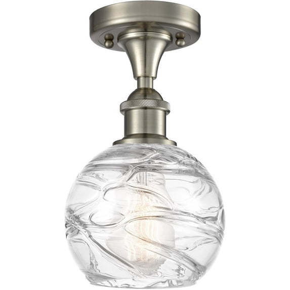 Innovations Lighting - Small Deco Swirl-1 Light Semi-Flush Mount in Industrial