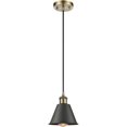 thumbnail image 1 of 516-1P-AB-M8-BK Innovations Lighting Smithfield - 1 Light Mini Pendant In Industrial Style-7.5 Inches Tall and 7 Inches Wide-Antique Brass, 1 of 1