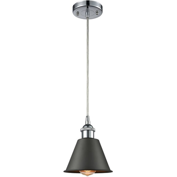 516-1P-PC-M8-OB Innovations Lighting Smithfield - 1 Light Mini Pendant In Industrial Style-7.5 Inches Tall and 7 Inches Wide-Polished Chrome