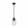 thumbnail image 1 of Innovations Lighting  Somers - 1 Light 6" Stem Hung Pendant Textured Black/Seedy, 1 of 5