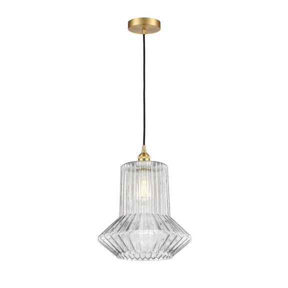 616-1P-SG-G212 Innovations Lighting Springwater - 1 Light Cord Hung Mini Pendant In Industrial Style-15.75 Inches Tall and 12 Inches Wide-Satin Gold