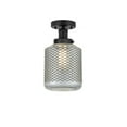 thumbnail image 1 of 616-1F-BK-G262-Innovations Lighting-Stanton - 1 Light Semi-Flush Mount In Industrial Style-9.75 Inches Tall and 6 Inches Wide-Matte Black Finish-Clear, 1 of 5