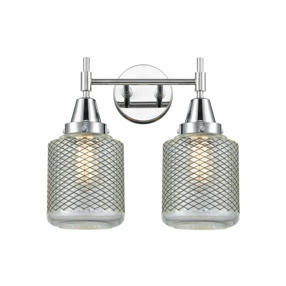 447-2W-PC-G262 Innovations Lighting Stanton - 2 Light Bath Vanity-13 Inches Tall and 15 Inches Wide-Polished Chrome Finish-Clear Wire Mesh Glass Color