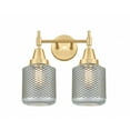 thumbnail image 1 of 447-2W-SG-G262-Innovations Lighting-Stanton - 2 Light Bath Vanity-13 Inches Tall and 15 Inches Wide-Satin Gold Finish-Clear Wire Mesh Glass Color, 1 of 1