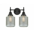 thumbnail image 1 of 447-2W-BK-G262 Innovations Lighting Stanton - 2 Light Bath Vanity-13 Inches Tall and 15 Inches Wide-Matte Black Finish-Clear Wire Mesh Glass Color, 1 of 2