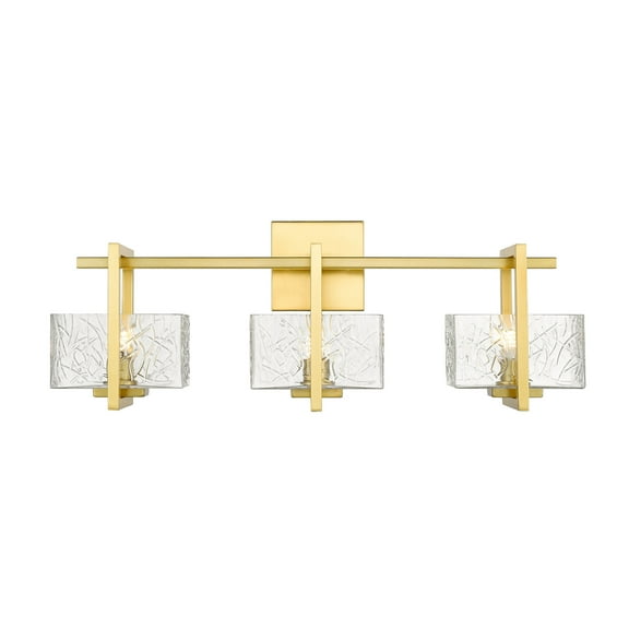 Innovations Lighting - Striate - 3 Light Bath Vanity In Art Deco Style-9 Inches