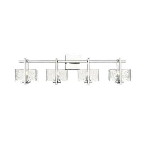 Innovations Lighting - Striate - 4 Light Bath Vanity In Art Deco Style-9 Inches