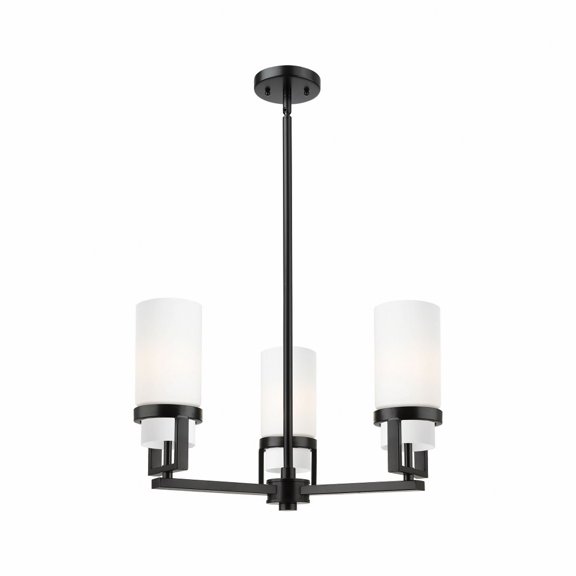Innovations Lighting Utopia - 3 Light 8" Stem Hung Pendant Matte White/Matte Black