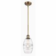 thumbnail image 1 of 516-1S-BB-G557-6CL-Innovations Lighting-Vaz - 1 Light Stem Hung Mini Pendant In Industrial Style-8.13 Inches Tall and 5.88 Inches Wide-Brushed Brass, 1 of 7