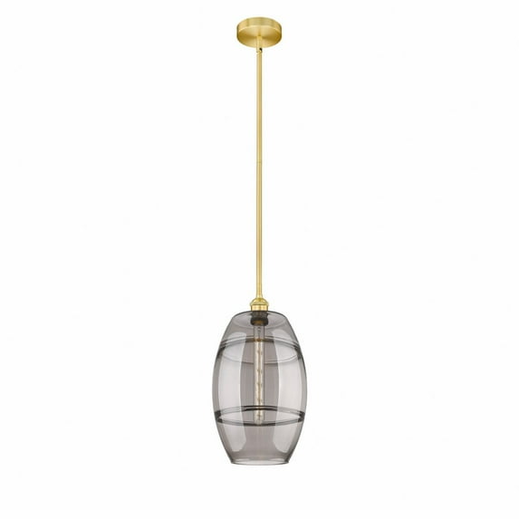 616-1S-SG-G557-10SM-Innovations Lighting-Vaz - 1 Light Stem Hung Mini Pendant In Industrial Style-18 Inches Tall and 10 Inches Wide-Satin Gold