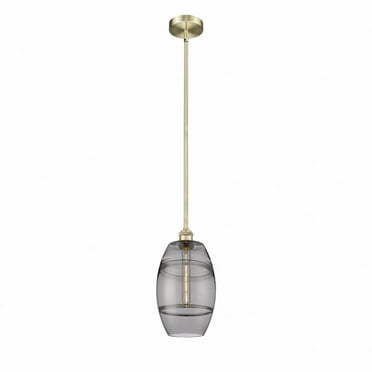 616-1S-AB-G557-8SM-Innovations Lighting-Vaz - 1 Light Stem Hung Mini Pendant In Industrial Style-9.38 Inches Tall and 8 Inches Wide-Antique Brass