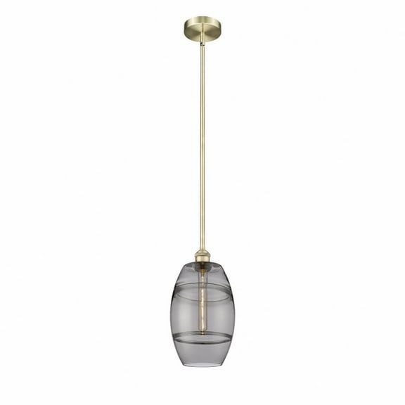 616-1S-AB-G557-8SM Innovations Lighting Vaz - 1 Light Stem Hung Mini Pendant In Industrial Style-9.38 Inches Tall and 8 Inches Wide-Antique Brass