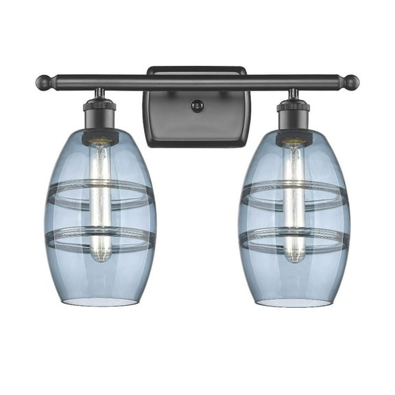 516-2W-OB-G557-6BL-Innovations Lighting-Vaz - 2 Light Bath Vanity In Industrial Style-9.13 Inches Tall and 15.88 Inches Wide-Oil Rubbed Bronze