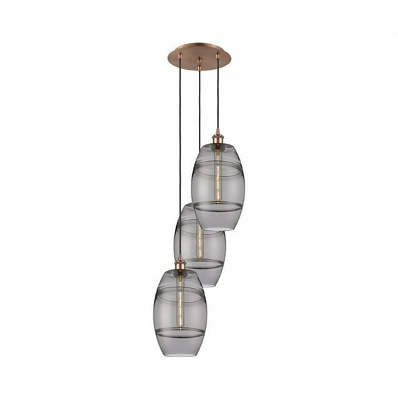 Innovations Lighting - Vaz - 3 Light Cord Hung Multi Pendant In Industrial