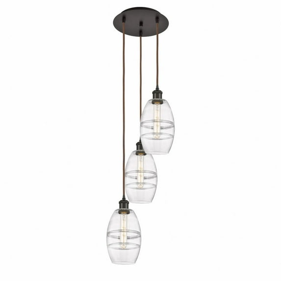 Innovations Lighting - Vaz - 3 Light Cord Hung Multi Pendant In Industrial