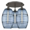 thumbnail image 1 of 516-3C-OB-G557-10BL-Innovations Lighting-Vaz - 3 Light Flush Mount In Industrial Style-19.5 Inches Tall and 21.75 Inches Wide-Oil Rubbed Bronze, 1 of 7
