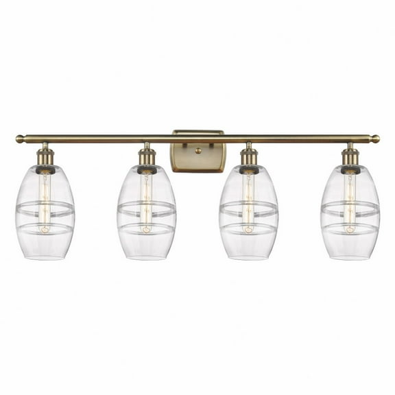 516-4W-AB-G557-6CL-Innovations Lighting-Vaz - 4 Light Bath Vanity In Industrial Style-9.13 Inches Tall and 35.88 Inches Wide-Antique Brass