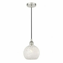 Innovations Lighting - White Mouchette - 1 Light Cord Hung Mini Pendant In