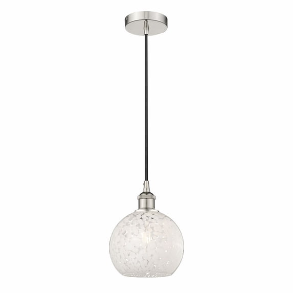 Innovations Lighting - White Mouchette - 1 Light Cord Hung Mini Pendant In