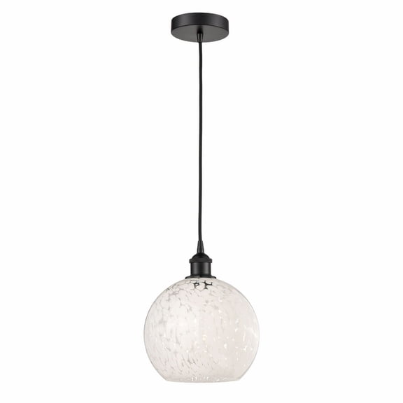 Innovations Lighting - White Mouchette - 1 Light Cord Hung Mini Pendant In