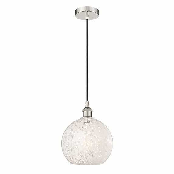Innovations Lighting - White Mouchette - 1 Light Cord Hung Mini Pendant In