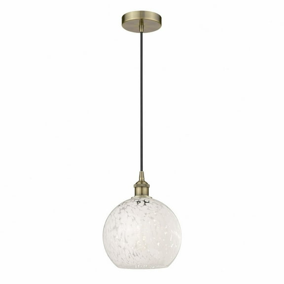 Innovations Lighting - White Mouchette - 1 Light Cord Hung Mini Pendant In