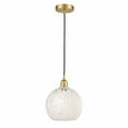 thumbnail image 1 of Innovations Lighting - White Mouchette - 1 Light Cord Hung Mini Pendant In, 1 of 7
