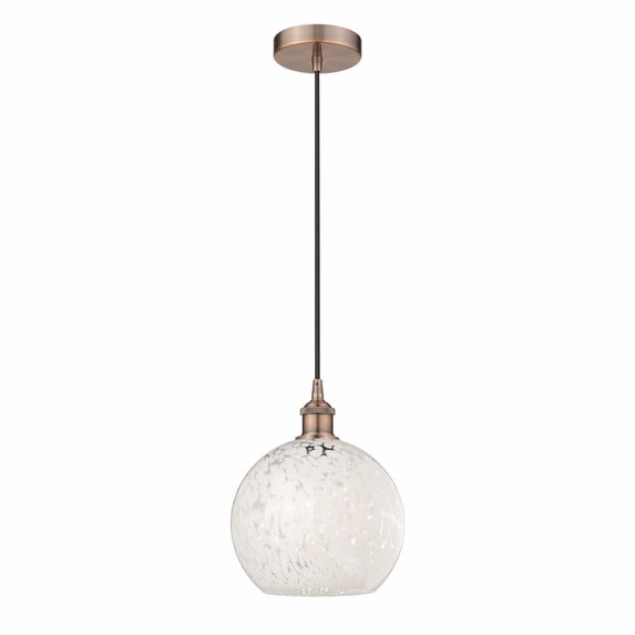 Innovations Lighting - White Mouchette - 1 Light Cord Hung Mini Pendant In