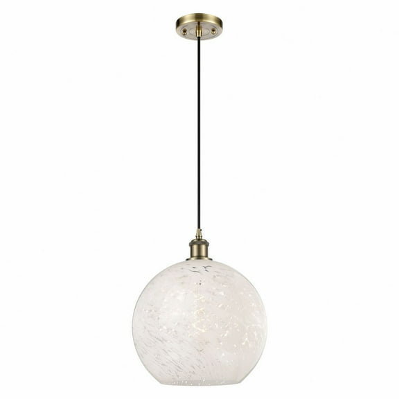 Innovations Lighting - White Mouchette - 1 Light Cord Hung Pendant In Modern