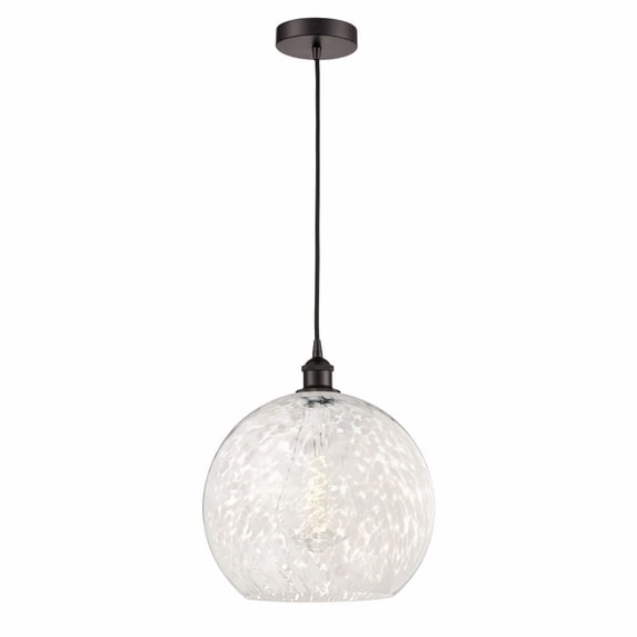 Innovations Lighting - White Mouchette - 1 Light Cord Hung Pendant In Modern