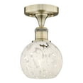 thumbnail image 1 of Innovations Lighting - White Mouchette - 1 Light Semi-Flush Mount In Modern, 1 of 7