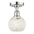 thumbnail image 1 of Innovations Lighting - White Mouchette - 1 Light Semi-Flush Mount In Modern, 1 of 7