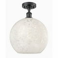 thumbnail image 1 of Innovations Lighting - White Mouchette - 1 Light Semi-Flush Mount In Modern, 1 of 2