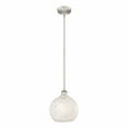 thumbnail image 1 of Innovations Lighting - White Mouchette - 1 Light Stem Hung Mini Pendant In, 1 of 7