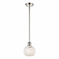 thumbnail image 1 of Innovations Lighting - White Mouchette - 1 Light Stem Hung Mini Pendant In, 1 of 7