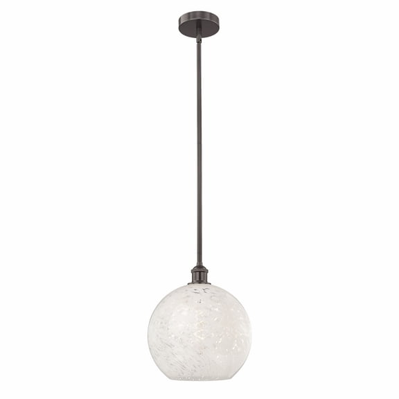 Innovations Lighting - White Mouchette - 1 Light Stem Hung Pendant In Modern
