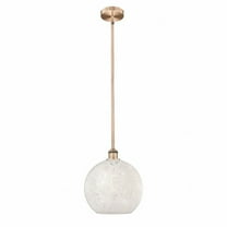 Innovations Lighting - White Mouchette - 1 Light Stem Hung Pendant In Modern