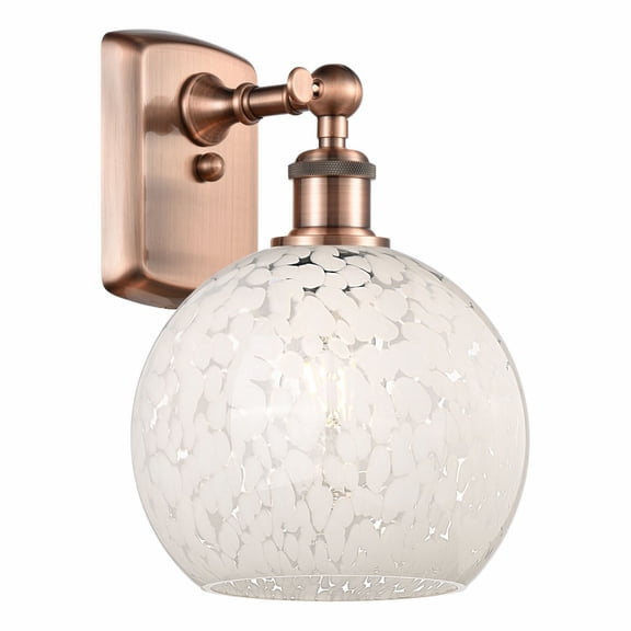 Innovations Lighting - White Mouchette - 1 Light Wall Sconce In Modern Style-11