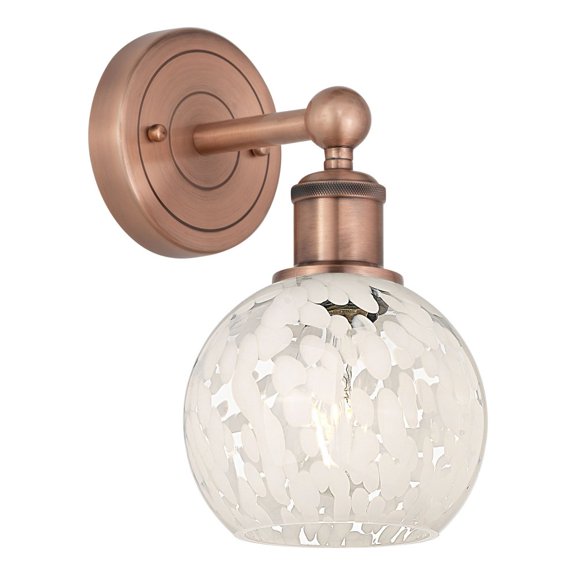 Innovations Lighting - White Mouchette - 1 Light Wall Sconce In Modern
