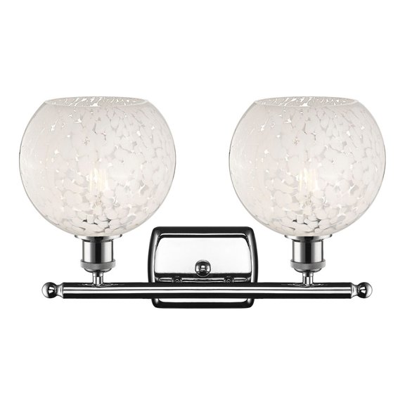 Innovations Lighting - White Mouchette - 2 Light Bath Vanity In Modern Style-11